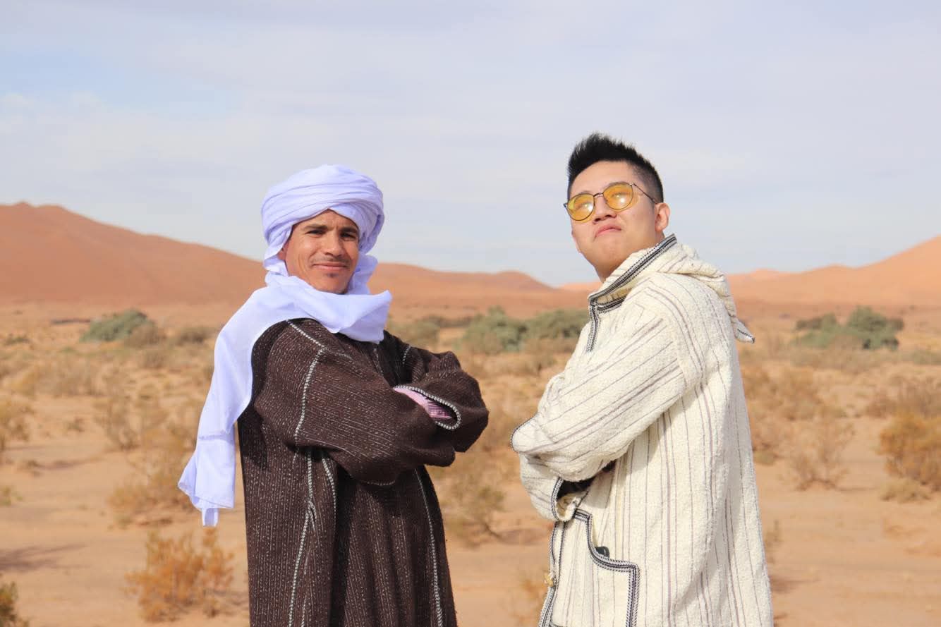 Lahcen with client in Morocco